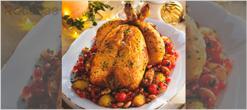 Pollo relleno con patatitas Hasselback